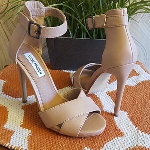 Steve Madden Open Toe Blush Nude Heels
